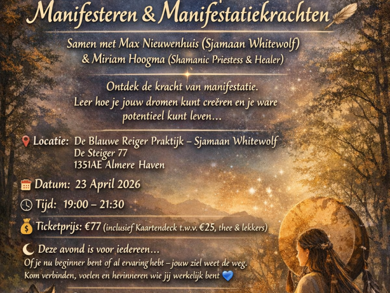 Workshop Manifesteren & Manifestatiekrachten