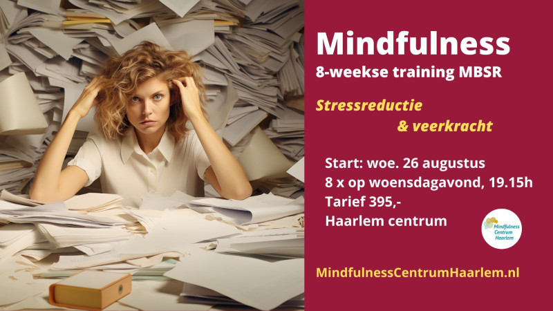 Cursus: Mindfulness (MBSR), start 26 august 19.15 uur, Haarlem centrum