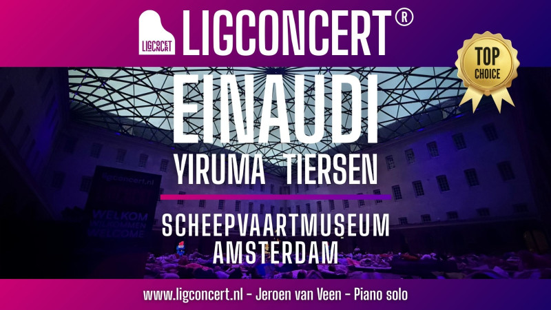 Ligconcert EINAUDI-Yiruma-Tiersen, Scheepvaartmuseum Amsterdam