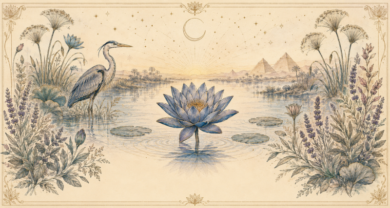 Blauwe lotus ceremonie "waar water en droom elkaar raken"