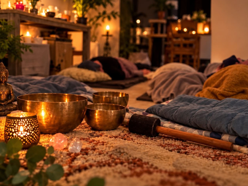 Klankschalen avond in huiselijke sfeer
