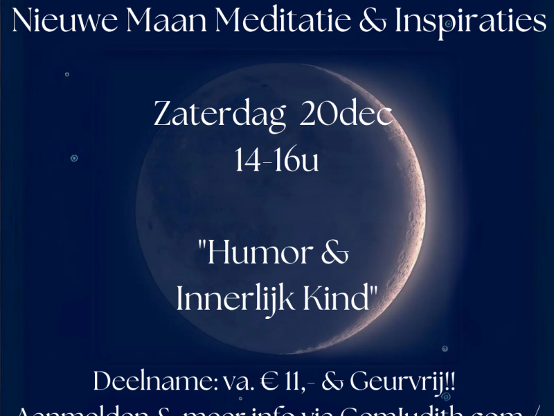 Geurvrije Edelsteen Middag; Nieuwe Maan: Humor & Innerlijk Kind