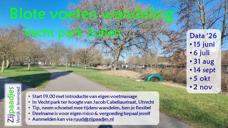 Vrije voeten wandeling Utrecht