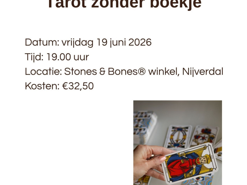 Workshop Tarot zonder boekje