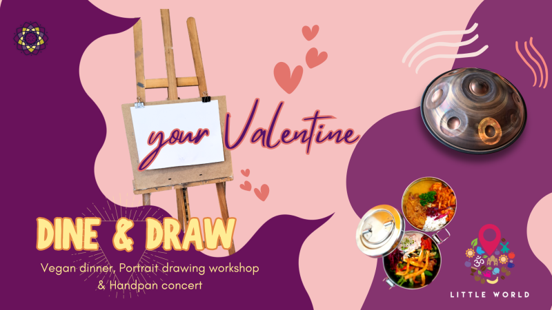 Dine & Draw your Valentine: with Live Handpan