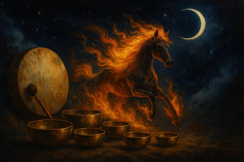 Sound Circle "Inner Fire" - Klankreis-Soundbath, Meditatie, Lichaamswerk