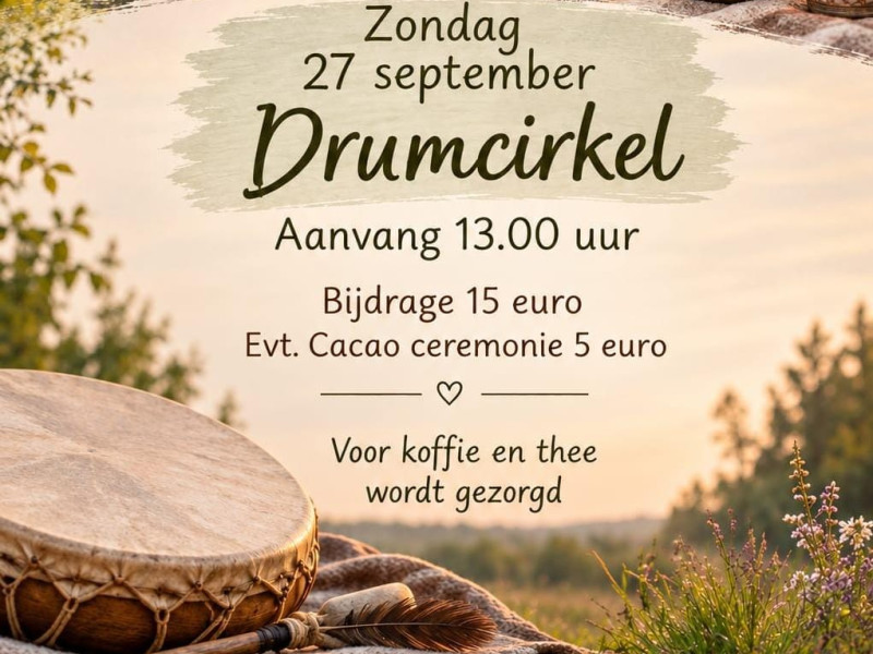 Drumcirkel met cacao-ceremonie ❤️