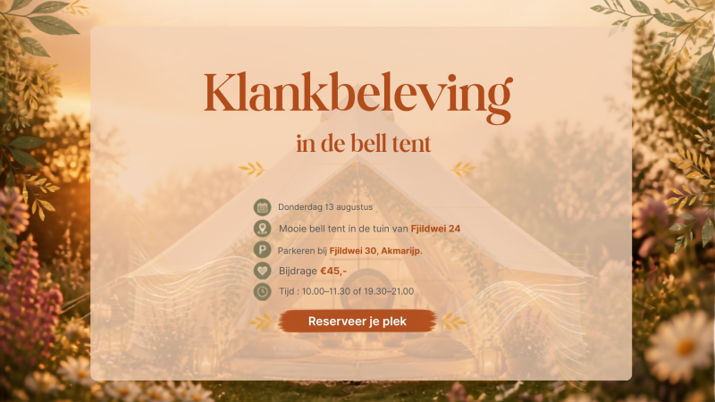Bell tent Beleving
