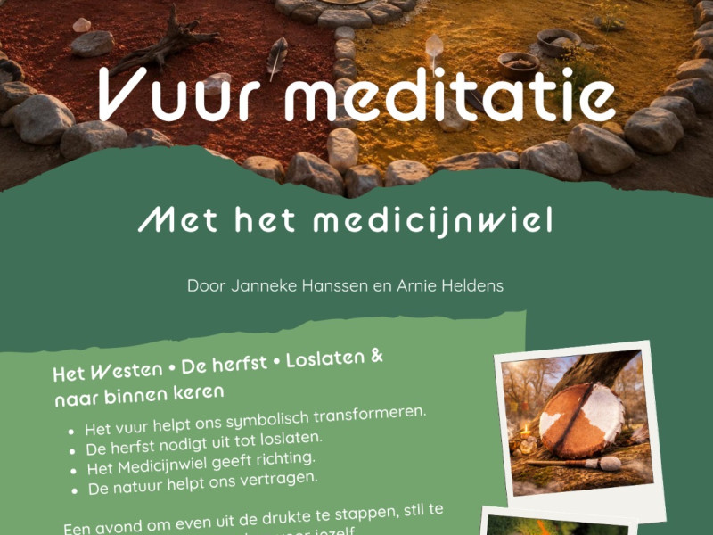 Vuurmeditatie met het medicijnwiel
