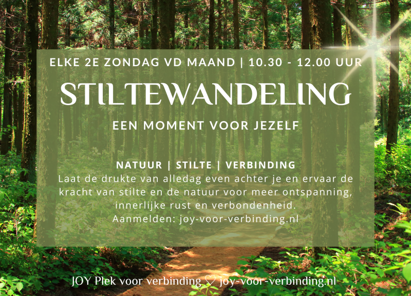 Stiltewandeling - Mini retiro en la naturaleza, Desarrollo espiritual