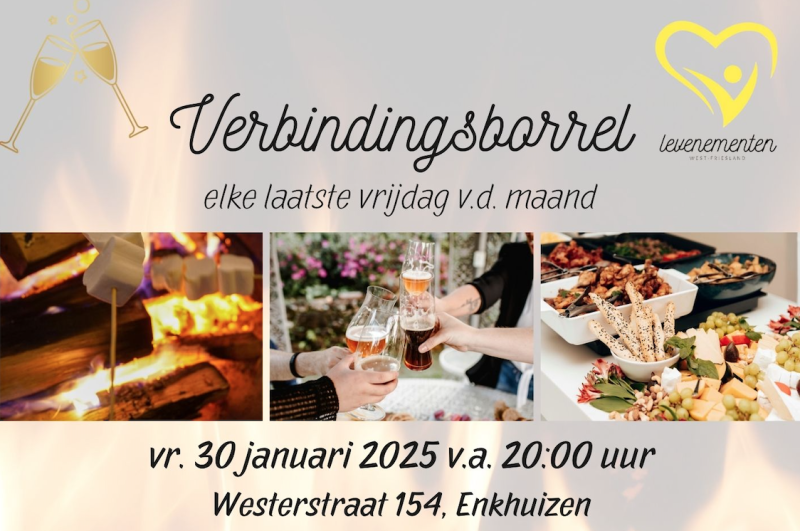 Verbindingsborrel 30-1-26 Enkhuizen - Verbinding, Samen eten, Bewustzijnsontwikkeling