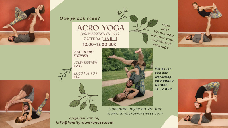 Acroyoga volwassen (boven 10jaar welkom) - Yoga, Acro Yoga, Massage