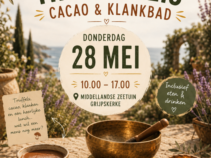 Truffelreis met cacao en klankbad  - Truffel Ceremonie, Innerlijke Reis, Soundhealing