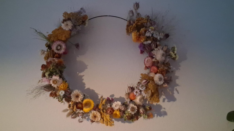 Workshop bloemenkrans maken met Rosa