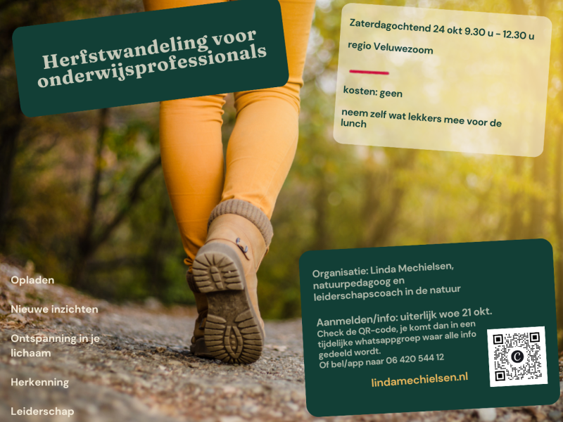 Herfstwandeling voor onderwijsprofessionals