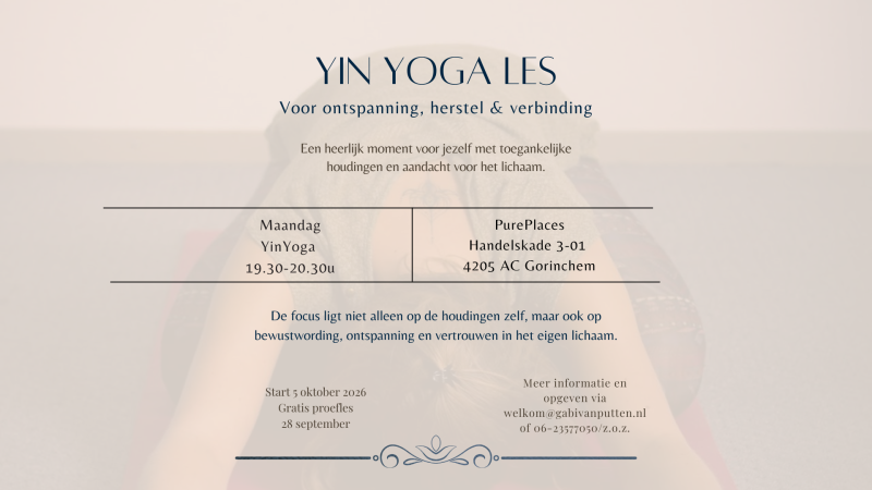 Proefles Yin Yoga Gorinchem