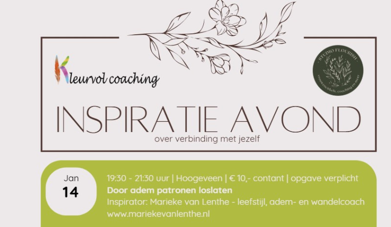 Inspiratie avond: Door adem patronen loslaten