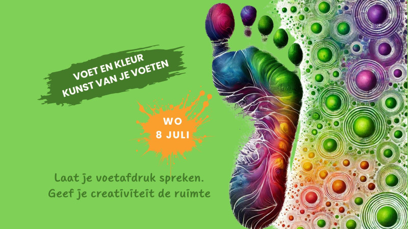 Voetafdruk in kleur