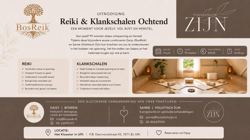 Reiki & Klankschalen Ochtend