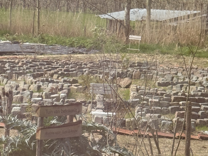 Rozen Labyrint lopen tijdens Tuin, Thee & Taart in Tuin van Betekenis