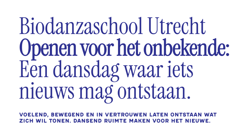 Openen Voor Het Onbekende - Biodanzaschool Utrecht Verdiepingsdag