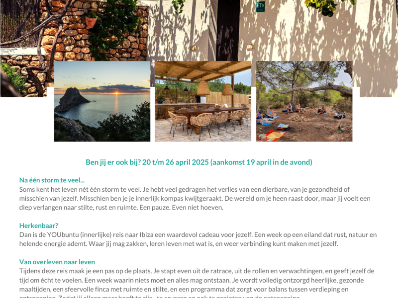 VOL Empowerment Ibiza (innerlijke) reis na verlies/grote verandering  - Multi-day Retreats, Grief and Loss, Self-Love