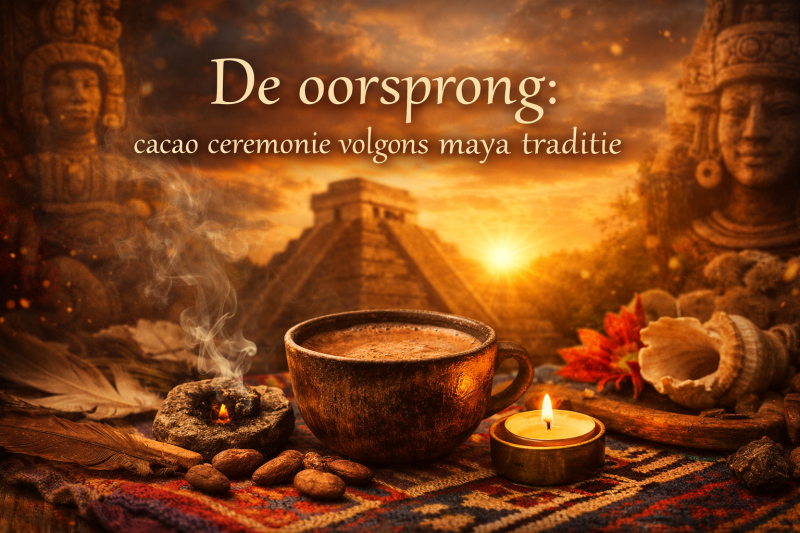 de oorsprong: cacao ceremonie volgens de traditie van de Mayas