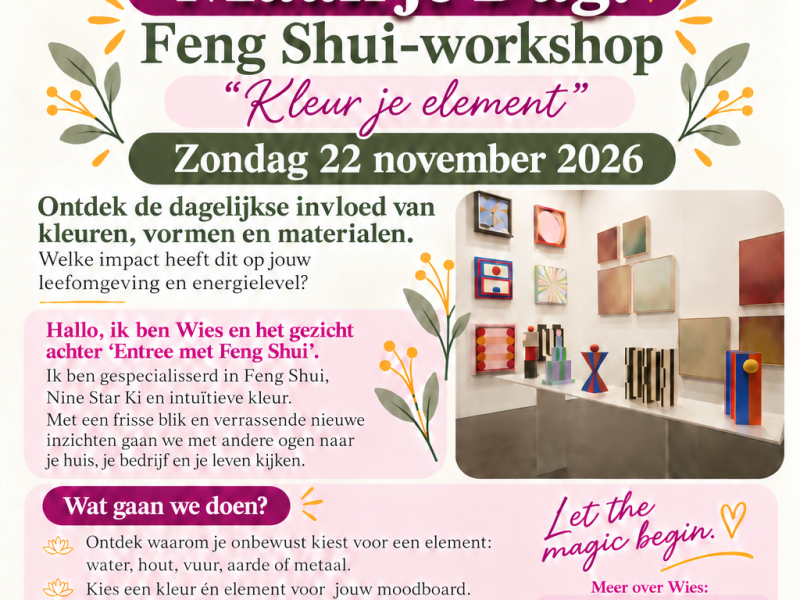 Creativiteitsdag: Maak je Dag! feng shui workshop
