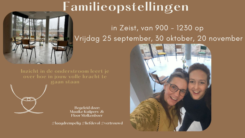Familieopstelling ochtend in Zeist in het Bos