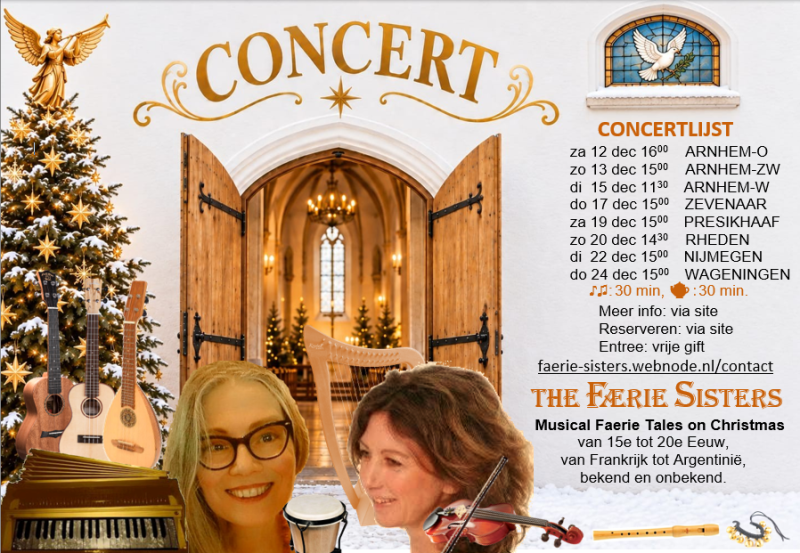 KERSTCONCERT vrij entree 17 dec