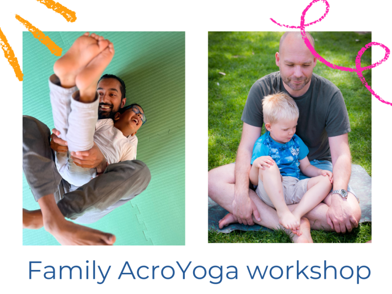 Ouder & Kind - Family Acroyoga workshop, kids 3-6 j. Weesp - Kinderworkshop, Acro Yoga, Ouder-kind