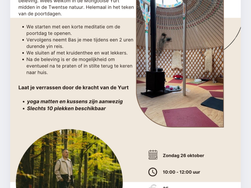 Yin yoga in de Yurt