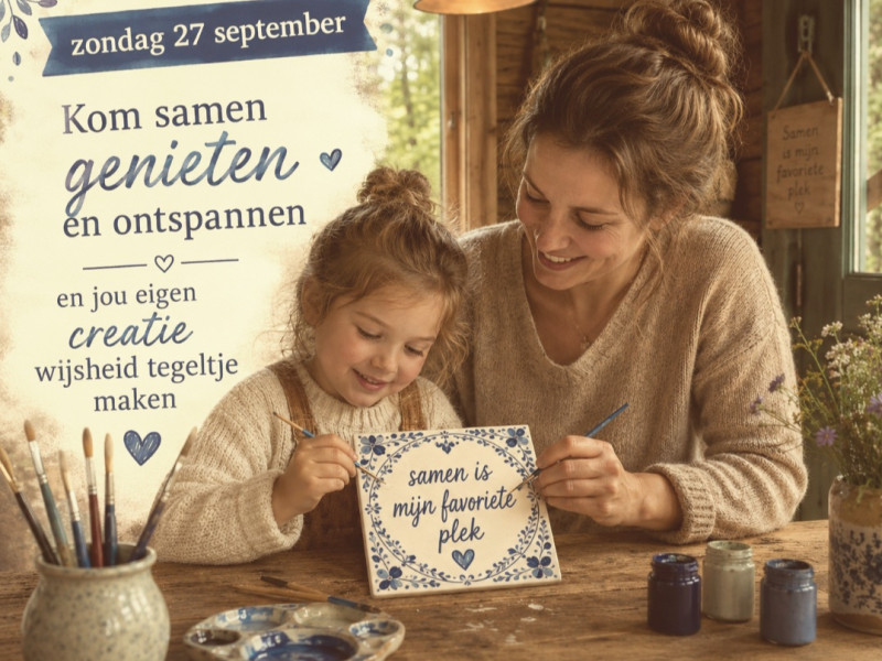 Maak je eigen wijsheid tegeltje & yoga en balans voor ouder & kind