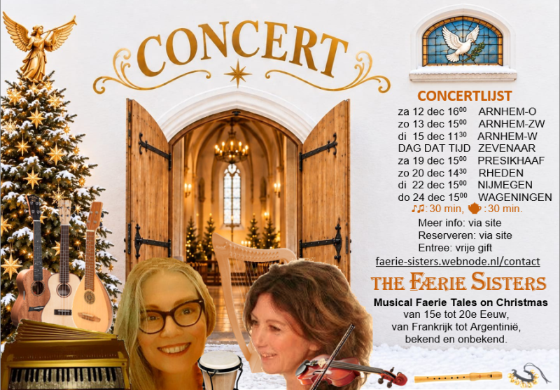 KERSTCONCERT vrij entree 12 dec