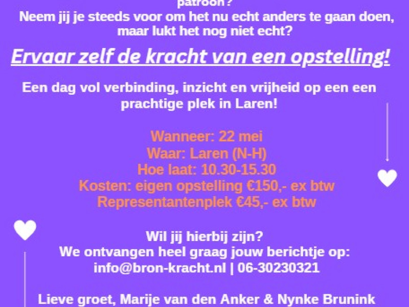 Bron-Kracht Opstellingendag