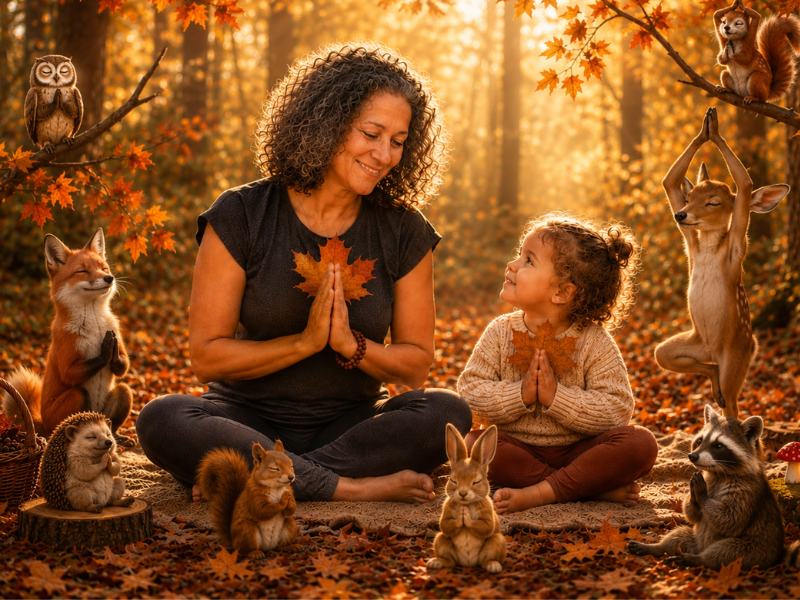 Ouder en Kindyoga Workshop 2 tm 6 jaar: De betoverende herfstwandeling
