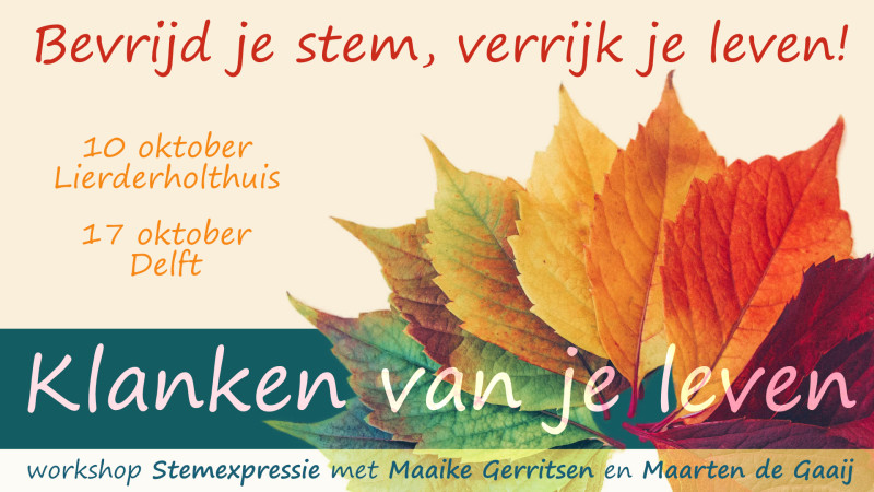 Klanken van je leven - workshop Stemexpressie - Delft