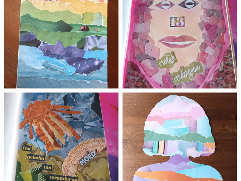Herbronatelier - Kleurencollage