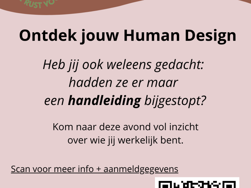 Workshop Human Design- de basis