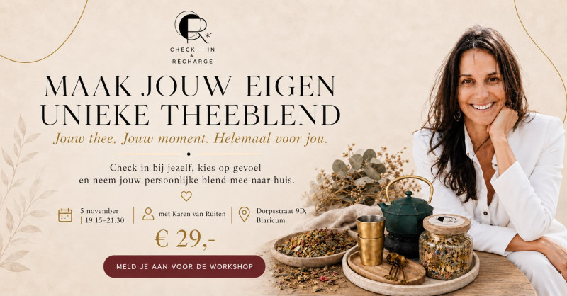 Check-in & Recharge | Maak jouw eigen unieke theeblend