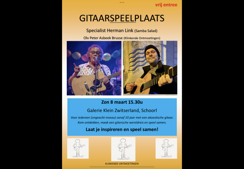 Gitaarspeelplaats Schoorl - Live muziek, Creativiteit