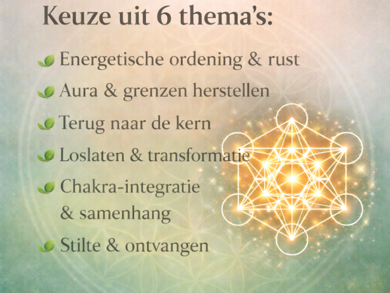 Meditatie met de Kubus van Metatron- Waar stilte Draagt
