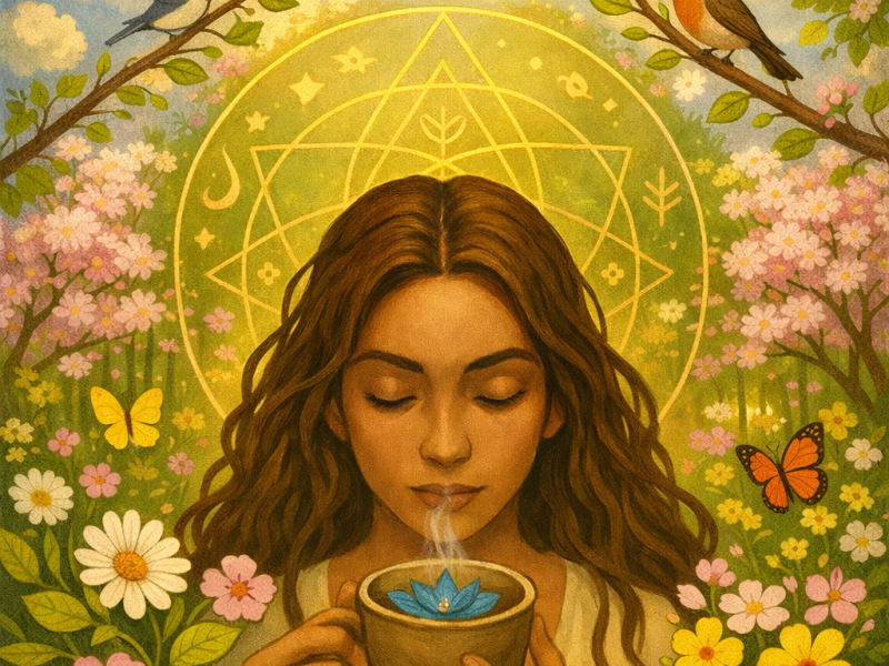 Lente Equinox Blauwe lotus