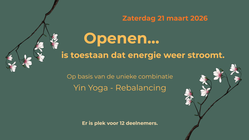 Openen - toestaan dat energie weer stroomt