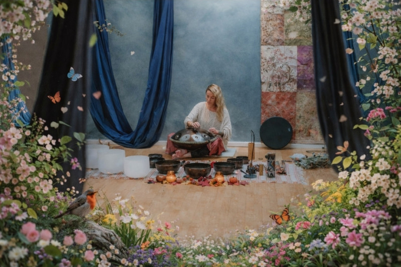 Klankbad in een hangmat🌺 Gedragen door de lente