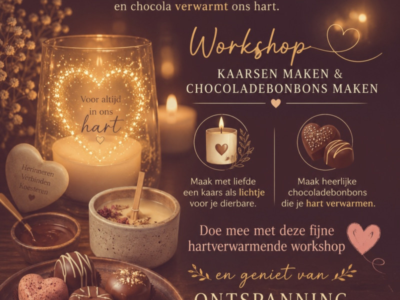 Hart verwarmende chocolade workshop & kaarsen maken