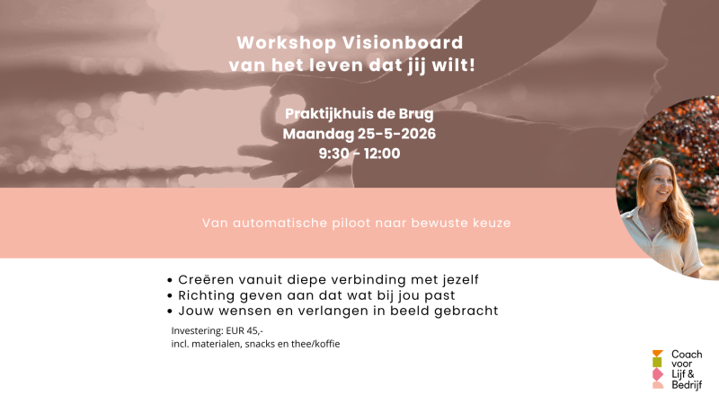 Workshop Visionboard - van het leven dat jij wilt