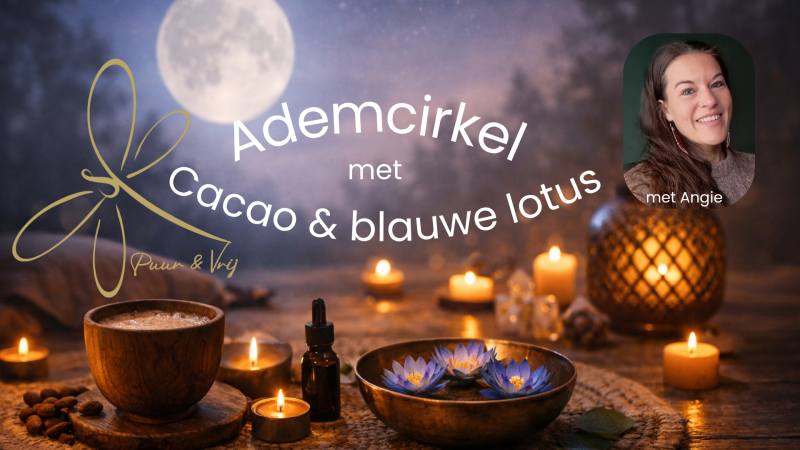 Volle maan ademcirkel met cacao & blauwe lotus