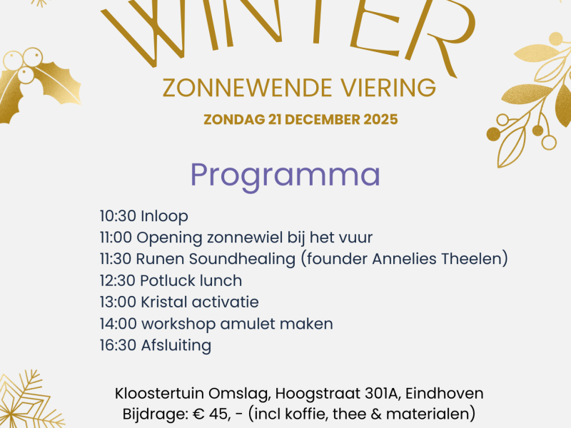 Winterzonnewende ceremonie - Equinox/Zonnewende, Soundhealing, Meditatie
