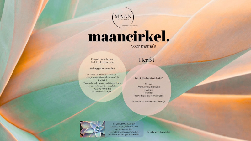 Maancirkel- Loslaten in de herfst.  - Ayurveda